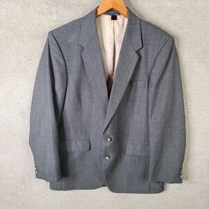 Vintage Woff By Farah Jacket Mens 42R Gray Blazer Wool Blend 2 Button Suit‎ Coat